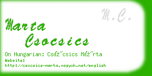 marta csocsics business card